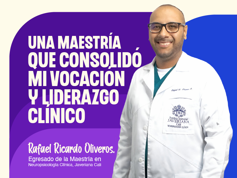Desde el inicio de mi camino como psicólogo, supe que quería ser neuropsicólogo. Años después, tuve el privilegio de formarme con quienes escribieron el libro que despertó mi vocación: docentes de la Maestría en Neuropsicología Clínica de la Javeriana Cali.Esta formación me ofreció una experiencia integral y de alto nivel, con acceso a un laboratorio único en el país, prácticas clínicas reales y un equipo docente interdisciplinar. Comencé en 2020 con la Especialización en Neuropsicología Infantil y, al finalizarla, me uní a la primera cohorte de la maestría. Este recorrido académico, aún en medio de los retos de la pandemia, me permitió crecer profesionalmente y ser reconocido con la Orden al Mérito Javeriano.Hoy coordino una IPS en el Meta, aplicando lo aprendido tanto en la práctica clínica como en la gestión de equipos de salud. Lidero procesos, diseño intervenciones basadas en la evidencia y he tenido la oportunidad de presentar proyectos en escenarios académicos nacionales e internacionales. Destaco el enfoque humano del programa, que me permitió ofrecer atenciones más justas e individualizadas, como en el caso de una paciente con hipoacusia que tenía un mal diagnóstico cognitivo, donde gracias a la evaluación adecuada, se transformó por completo su calidad de vida.La Javeriana Cali me dio las herramientas para convertirme en el profesional que soñé ser: un neuropsicólogo con criterio, empatía y compromiso con la vida de cada paciente.