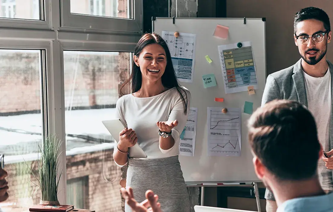 Equipo de trabajo en una formación empresarial